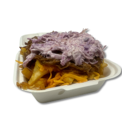 Chips, Pulled Pork, Coleslaw & Cheese Chips, Pulled Pork, Coleslaw & Cheese - Clark's Bakery