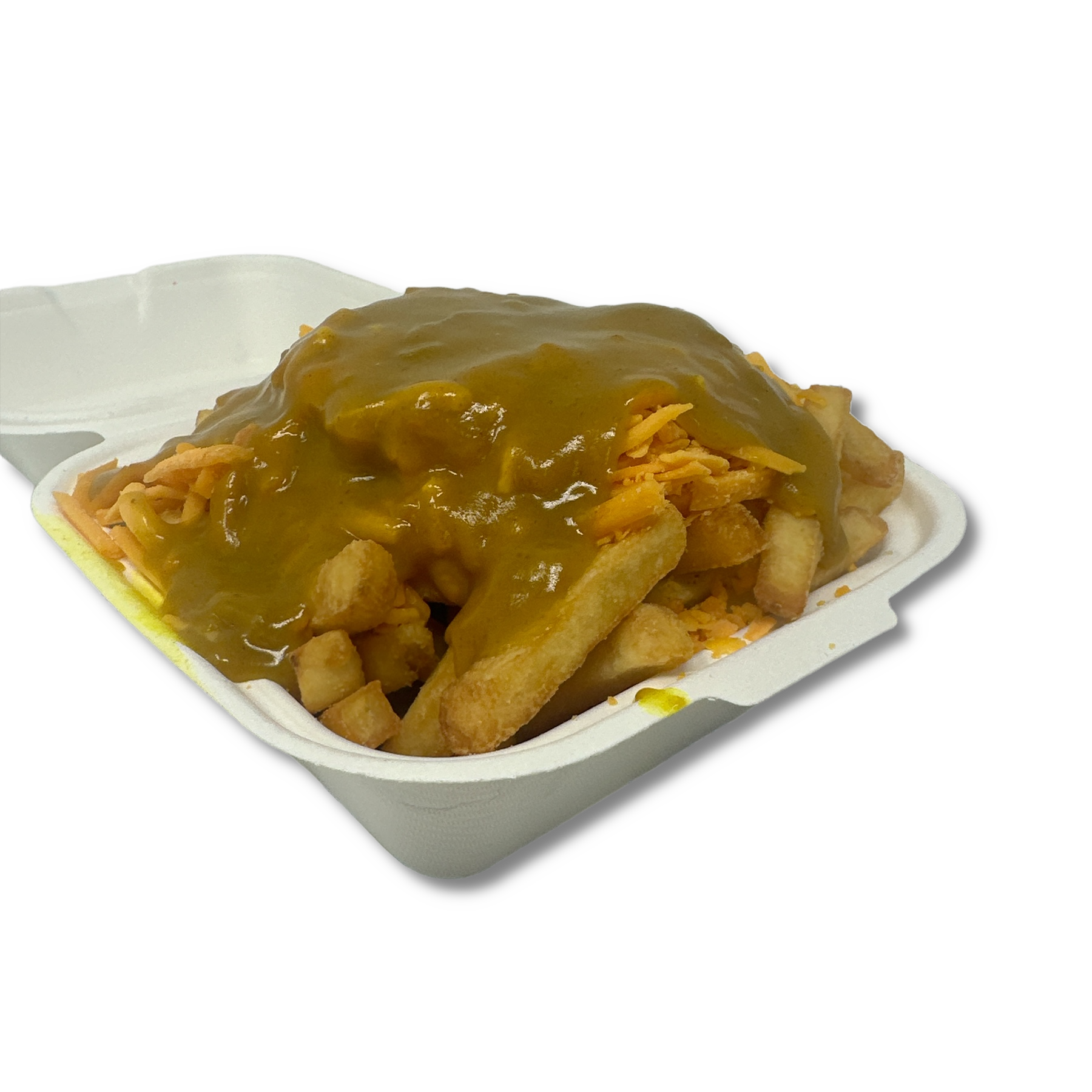 Chips, Cheese & Curry Sauce- Large Portion - Clark's Bakery