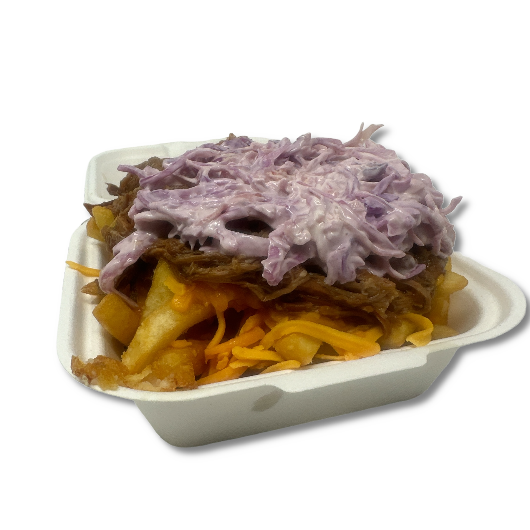 Chips, Pulled Pork, Coleslaw & Cheese - Clark's Bakery
