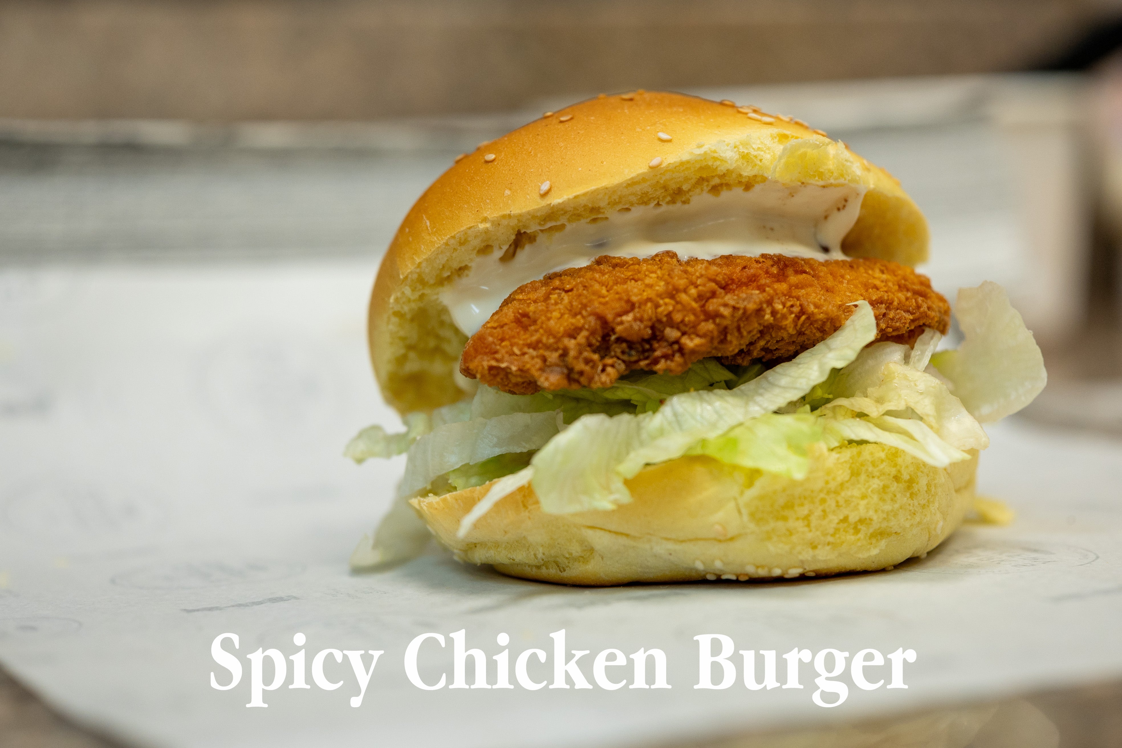 Original Chicken Fillet Burger with Lettuce & Mayo - Clark's Bakery